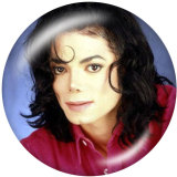20MM Michael Jackson Print glass snaps buttons