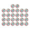 20MM Alphabet snap button 26 words glass  interchangable snaps jewelry