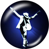 20MM Michael Jackson Print glass snaps buttons