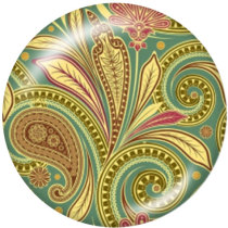 20MM decorative pattern Print glass snaps buttons
