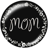 20MM mom hope family Print glass snaps buttons