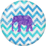 20MM elephant Print glass snaps buttons