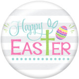 20MM Easter Print glass snaps buttons