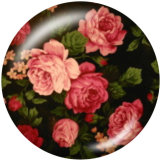 20MM flower Print glass snaps buttons