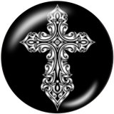 20MM CROSS Easter glass snaps buttons