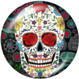 20MM skull glass snaps buttons