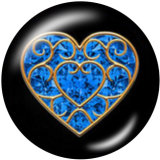 20MM love glass snaps buttons