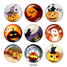 20MM Halloween glass snaps buttons