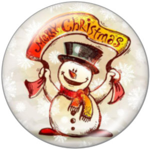 20MM Christmas glass snaps buttons