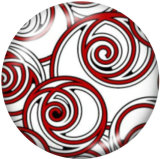 20MM decorative pattern glass snaps buttons