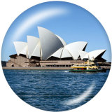 20MM Australia Print glass snaps buttons