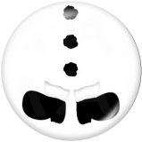 20MM Snowman Christmas glass snaps buttons