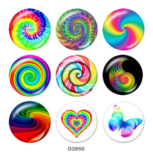 20MM rainbow glass snaps buttons LGBT