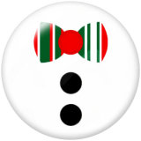 20MM Snowman Christmas glass snaps buttons