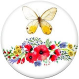 20MM flower glass snaps buttons