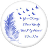 20MM Feather glass snaps buttons