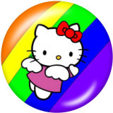 20MM rainbow glass snaps buttons LGBT