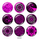 20MM decorative pattern Print glass snaps buttons