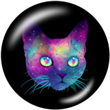 20MM cat Print glass snaps buttons