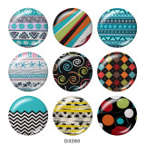 20MM decorative pattern Print glass snaps buttons