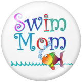 20MM Mother's Day glass snaps buttons