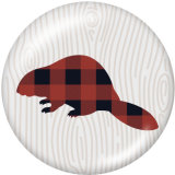 20MM animal Print glass snaps buttons