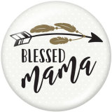 20MM MAMA NANA MIMI MOM family Print glass snaps buttons