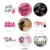 20MM girls Print glass snaps buttons