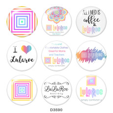 20MM girls Print glass snaps buttons