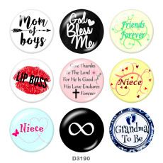 20MM family Print glass snaps buttons