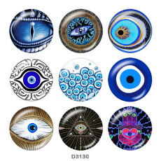 20MM eyes Print glass snaps buttons
