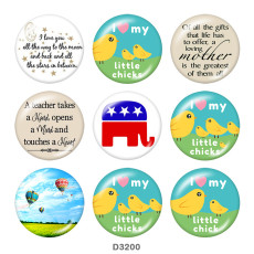 20MM Mother's Day glass snaps buttons