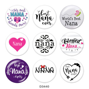 20MM family Print glass snaps buttons