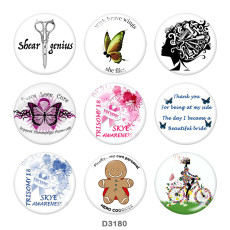 20MM design Print glass snaps buttons