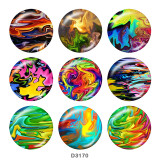 20MM colour Print glass snaps buttons