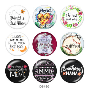 20MM family Print glass snaps buttons