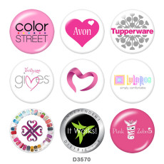 20MM girls Print glass snaps buttons