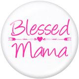 20MM MAMA NANA MIMI MOM family Print glass snaps buttons