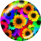 20MM Colorful Print glass snaps buttons