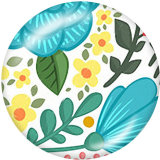 20MM flower Print glass snaps buttons