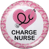 20MM Nurse medical care Print glass snaps buttons