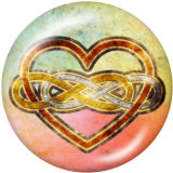 20MM Infinity LOVE faith Print glass snaps buttons