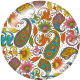 20MM Bohemia Pattern  Print glass snaps buttons