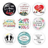 20MM  Family  Print glass snaps buttons