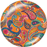 20MM Bohemia Pattern  Print glass snaps buttons