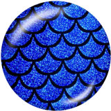 20MM Fish scales    Print glass snaps buttons