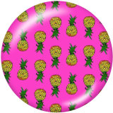 20MM  pineapple Print glass snaps buttons  Beach Ocean