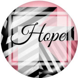 20MM  Hope  Print glass snaps buttons