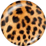 20MM  Animal pattern   Print glass snaps buttons