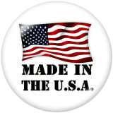 20MM  USA  Flag  Print glass snaps buttons Independence Day
